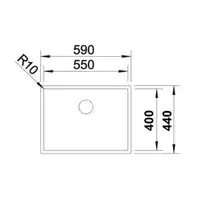 Zlewozmywak CLARON 550-U Stal polerowana, InFino BLANCO 521579