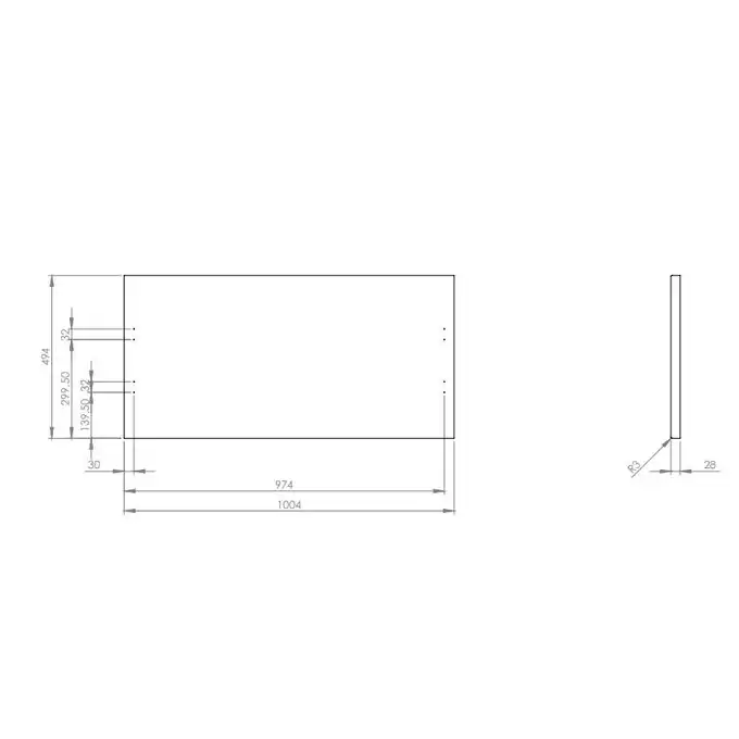 Blat MDF 100/49,4/2,8 dąb CLASSIC PCV ELITA RE05100012S780