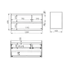 Szafka podumywalkowa SPLIT 120 3S L anthracite matt PDW ELITA RE012006156010