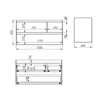 Szafka podumywalkowa SPLIT 120 3S L anthracite matt PDW ELITA RE012006156010