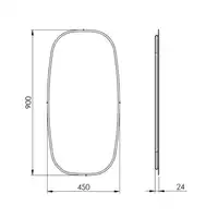 Lustro LED SHARON DIAMOND 45/90 gold ELITA RE060450015570