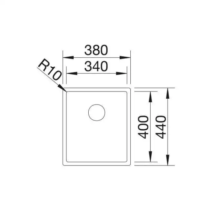 Zlewozmywak CLARON 340-U Stal polerowana, InFino BLANCO 521571