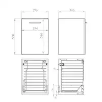 Komoda KWADRO PLUS 40 z koszem cargo black HG PDW ELITA 167652