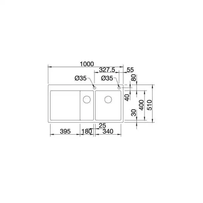 Zlewozmywak CLARON 6 S-IF Stal polerowana lewa, korek auto., InFino, PushControl BLANCO 521646