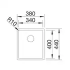 Zlewozmywak CLARON 340-IF Stal Durinox, InFino BLANCO 523388