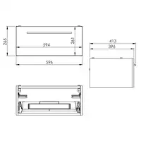 Szafka podumywalkowa KWADRO PLUS 60 1S black HG PDW ELITA 167644