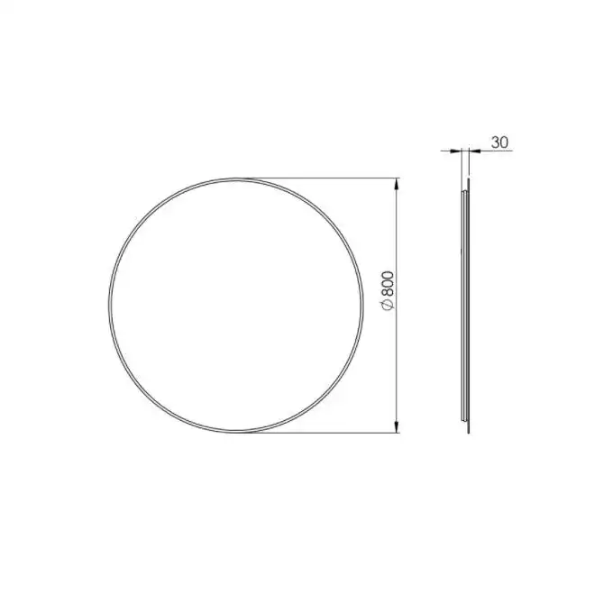 Lustro LED SHARON ROUND 80 black ELITA RE060802010560