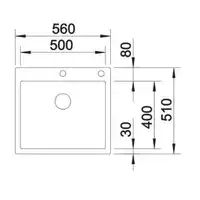 Zlewozmywak CLARON 500-IF/A Stal Durinox, korek auto., InFino, PushControl BLANCO 523393