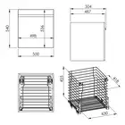 Komoda MOODY 50 1S z koszem cargo white HG PDW ELITA RE080502038060