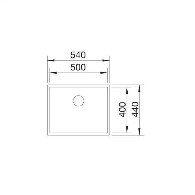 Zlewozmywak ZEROX 500-U Stal Durinox, InFino BLANCO 521559