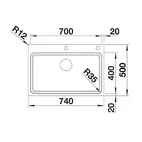 Komora ETAGON 700-IF/A Stal polerowana, korek auto., InFino, szyny BLANCO 524274