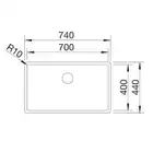 Zlewozmywak CLARON 700-U Stal Durinox, InFino BLANCO 523387