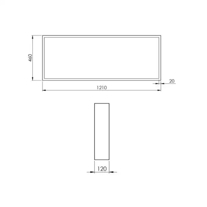 Konsola marmur 120/46/12 anthracite matt ELITA RE101200016010