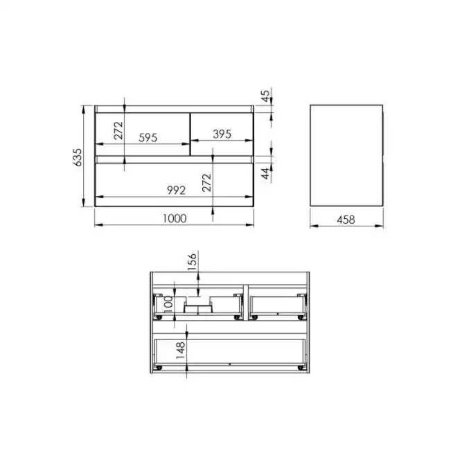 Szafka podumywalkowa SPLIT 100 3S L white matt PDW ELITA RE011006155290