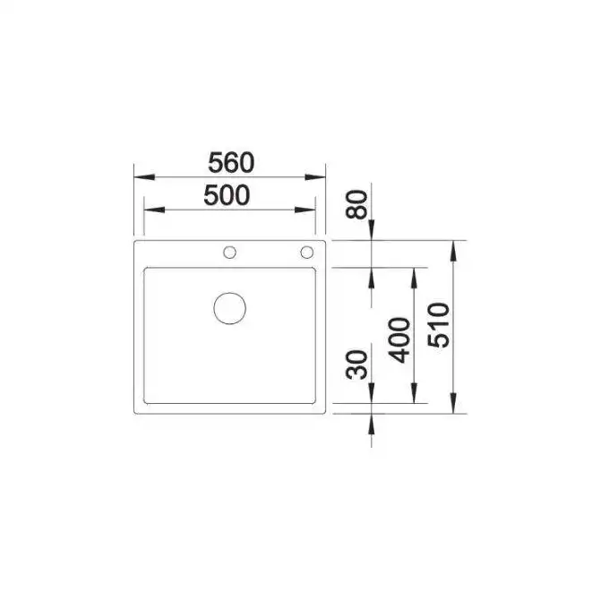 Zlewozmywak CLARON 500-IF/A Stal Durinox, korek auto., InFino, PushControl BLANCO 523393