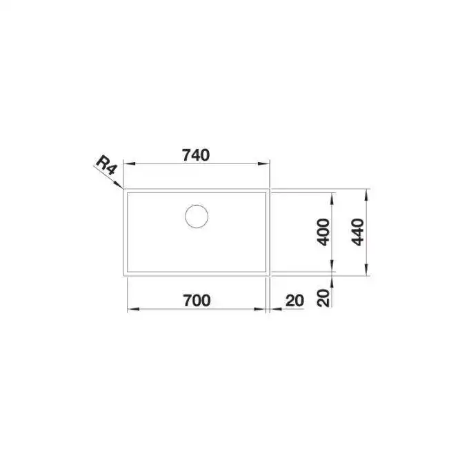 Zlewozmywak ZEROX 700-IF Stal Durinox, InFino BLANCO 523099