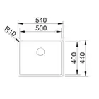 Zlewozmywak CLARON 500-U Stal polerowana, InFino BLANCO 521577