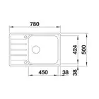 Zlewozmywak LEMIS XL 6 S-IF Compact Stal szczotkowana, odwracalny, korek auto. BLANCO 525110