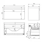 Szafka podumywalkowa MOODY 90 1S+1S black matt PDW ELITA RE010900037160