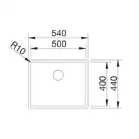 Zlewozmywak CLARON 500-IF Stal Durinox, InFino BLANCO 523390