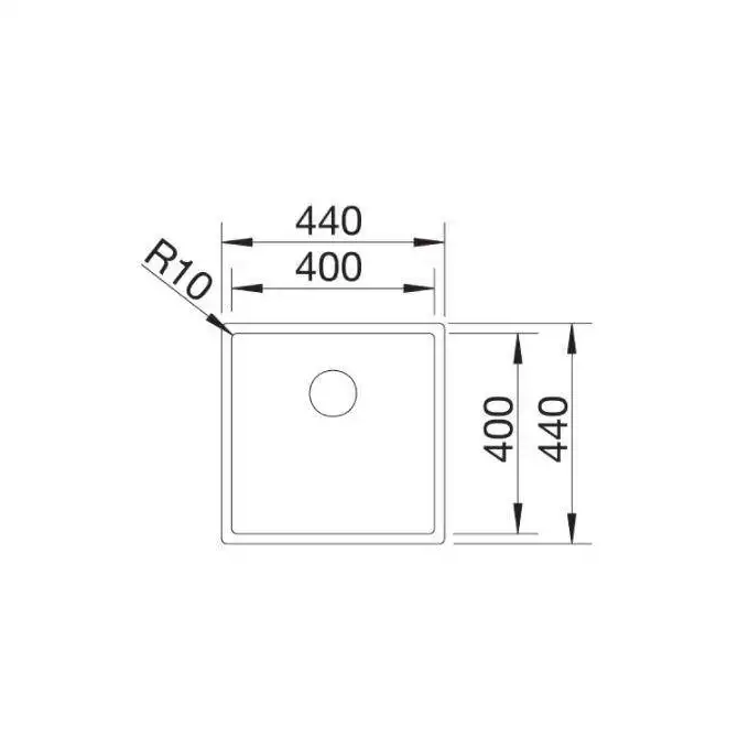 Zlewozmywak CLARON 400-U Stal Durinox, InFino BLANCO 523385