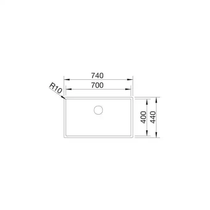 Zlewozmywak CLARON 700-IF Stal polerowana, InFino BLANCO 521580