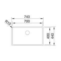 Zlewozmywak CLARON 700-IF Stal polerowana, InFino BLANCO 521580