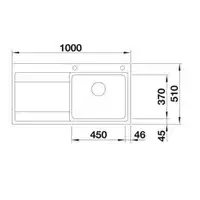 Zlewozmywak DIVON II 5 S-IF Stal polerowana prawa, korek auto., InFino BLANCO 521660