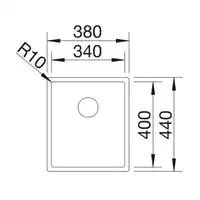 Zlewozmywak CLARON 340-U Stal polerowana, InFino BLANCO 521571