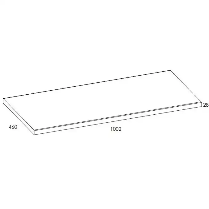 Blat MDF 100/46/2,8 white HG PCV ELITA RE051000028060