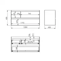 Szafka podumywalkowa SPLIT 120 3S P stone matt PDW ELITA RE012005157040