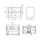 Szafka podumywalkowa SPLIT 80 2S anthracite matt PDW ELITA RE010800056010