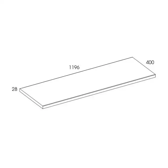 Blat MDF 120/40/2,8 dąb CLASSIC PCV ELITA 166874