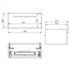 Szafka podumywalkowa KWADRO PLUS 60 1S black HG PDW ELITA 167644