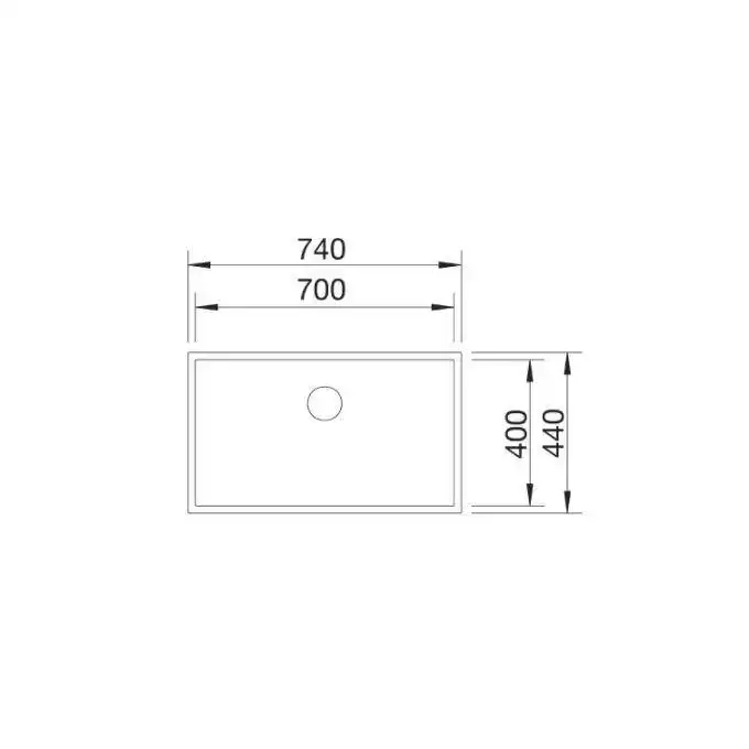 Zlewozmywak ZEROX 700-U Stal Durinox, InFino BLANCO 521560