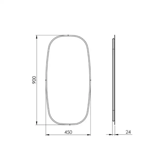 Lustro LED SHARON DIAMOND 45/90 gold ELITA RE060450015570