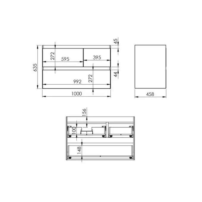 Szafka podumywalkowa SPLIT 100 3S L anthracite matt PDW ELITA RE011006156010