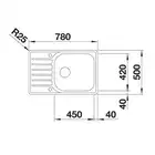 Zlewozmywak LANTOS XL 6 S-IF Compact Stal szczotkowana odwracalny, korek auto. BLANCO 523140