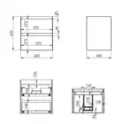 Szafka podumywalkowa SPLIT 60 2S stone matt PDW ELITA RE010600057040