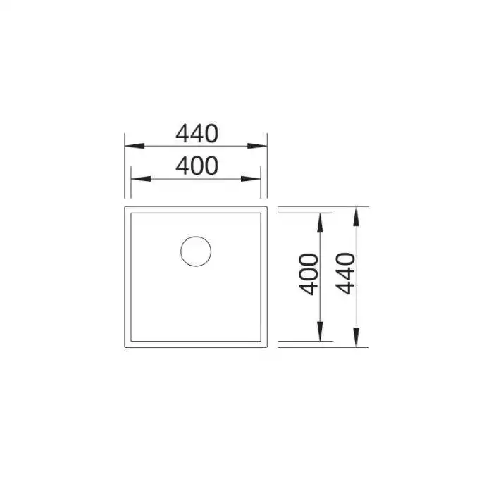 Zlewozmywak ZEROX 400-U Stal Durinox, InFino BLANCO 521558