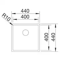 Zlewozmywak CLARON 400-IF Stal Durinox, InFino BLANCO 523389