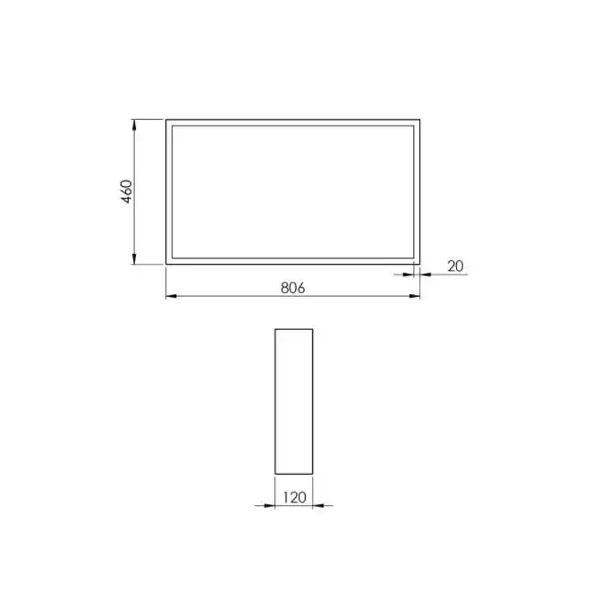 Konsola marmur 80/46/12 anthracite matt ELITA RE100800016010