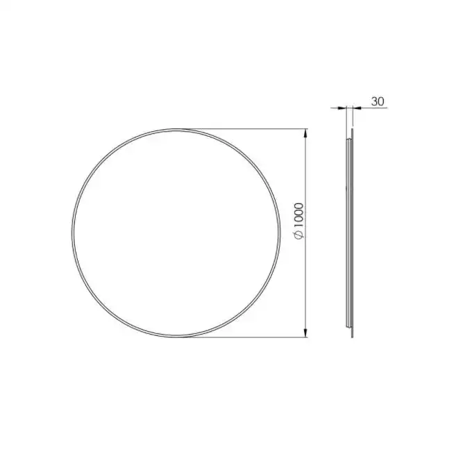 Lustro LED SHARON ROUND 100 black ELITA RE061002010560