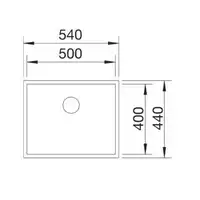 Zlewozmywak ZEROX 500-U Stal Durinox, InFino BLANCO 521559