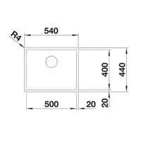 Zlewozmywak ZEROX 500-IF Stal Durinox, InFino BLANCO 523098