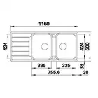 Zlewozmywak CLASSIMO 8 S-IF Stal polerowana odwracalny, korek auto., PushControl, InFino BLANCO 525332