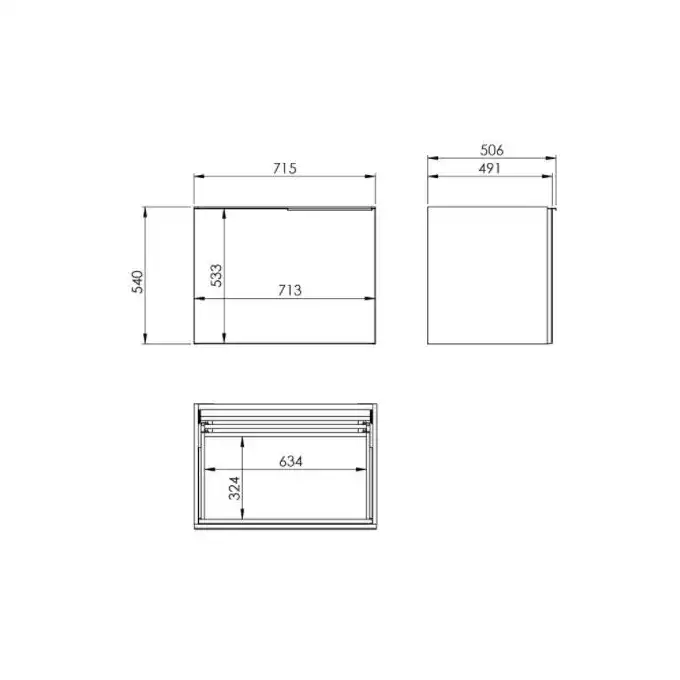 Szafka podumywalkowa GLAM 70 1S+1S stone matt PDW ELITA RE010700167040