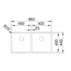 Zlewozmywak CLARON 400/400-U Stal polerowana, InFino BLANCO 521618