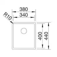 Zlewozmywak CLARON 340-U Stal Durinox, InFino BLANCO 523384