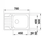 Zlewozmywak DINAS XL 6 S Compact Stal szczotkowana, odwracalny, korek auto. BLANCO 525120